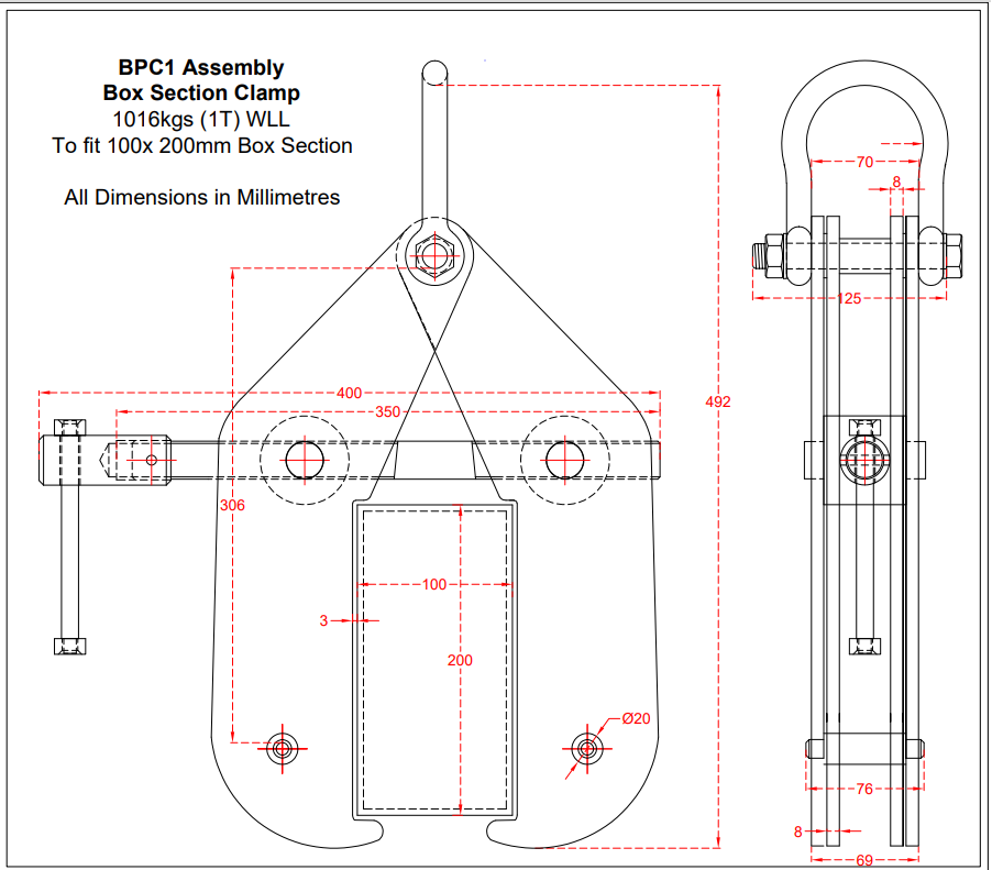 Box Section Clamps