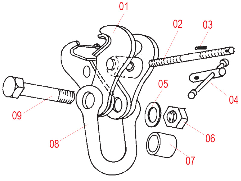 Clamp parts diagram